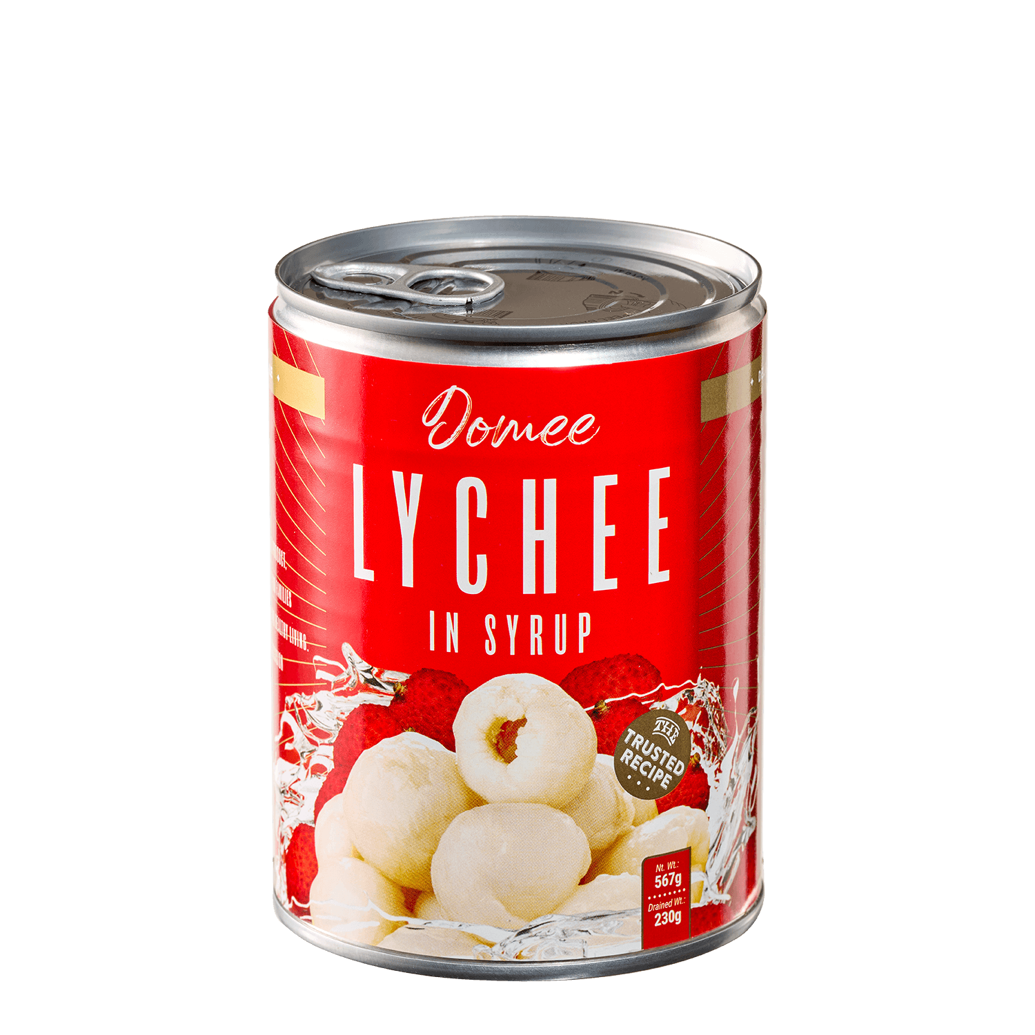 Canned Lychees Domee packaging