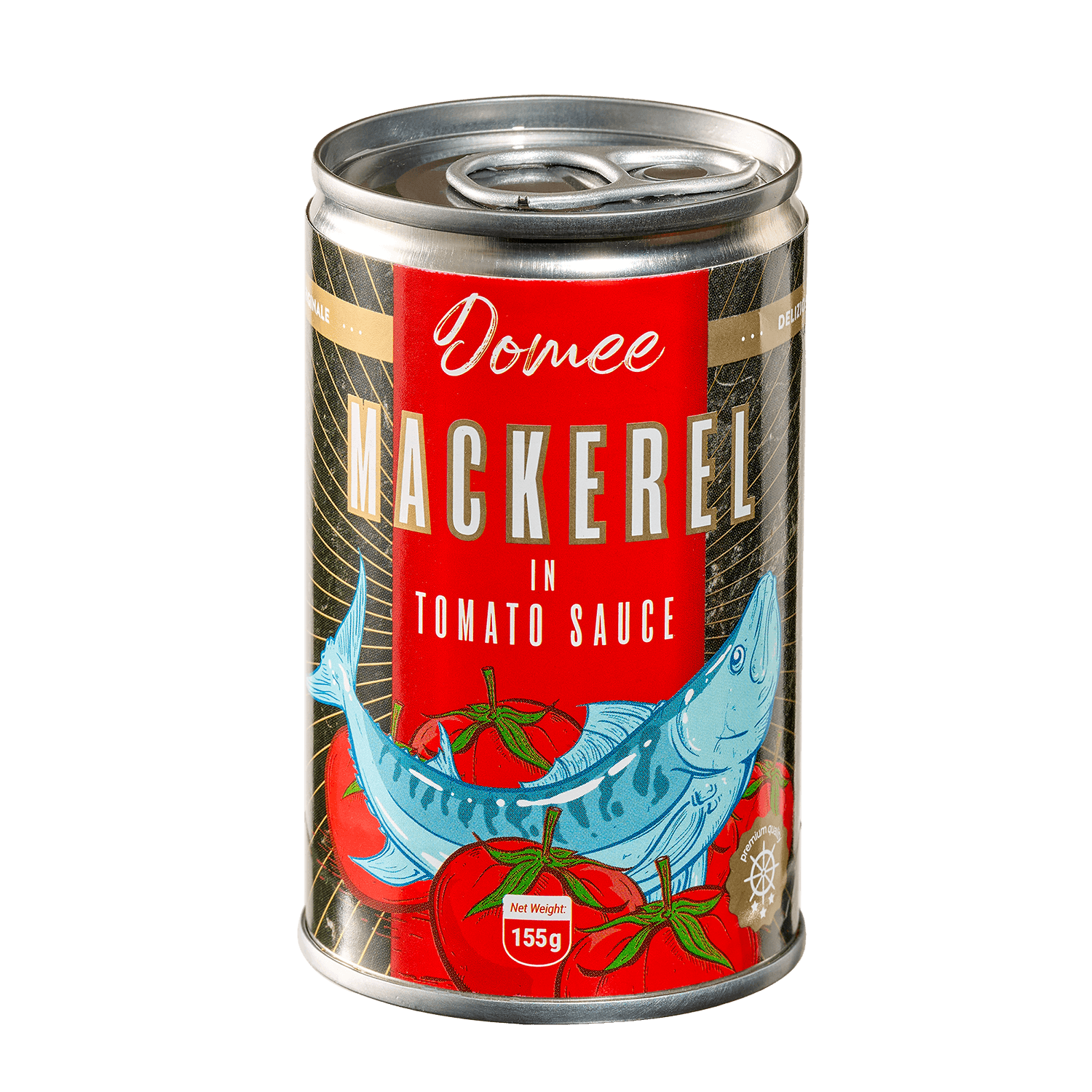 Canned Mackerel in Tomato Sauce Domee packaging