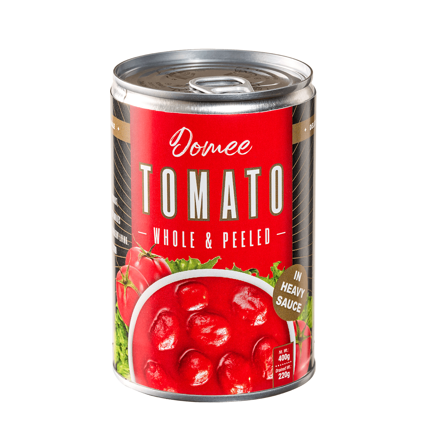 Canned Peeled Tomatoes Domee packaging