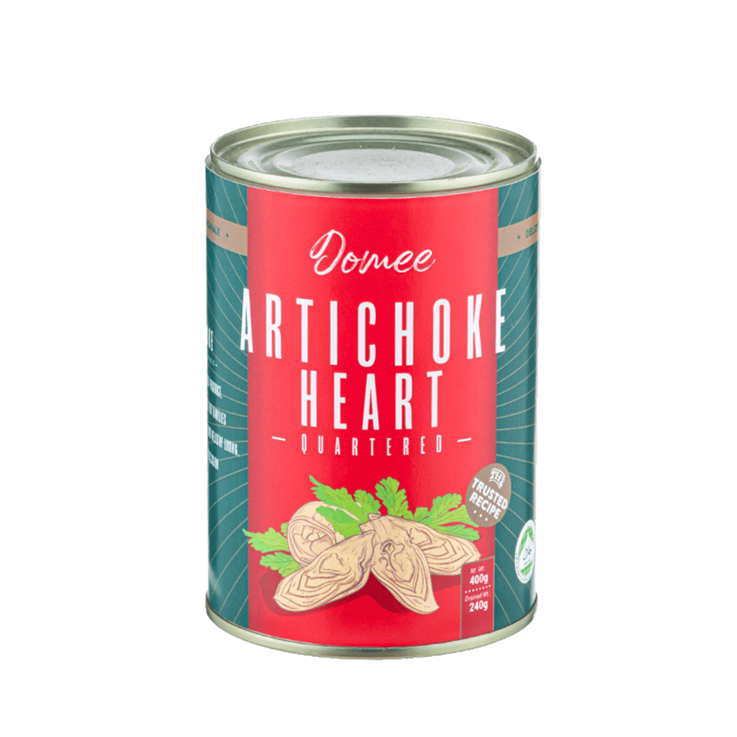Canned Artichoke Hearts Domee packaging
