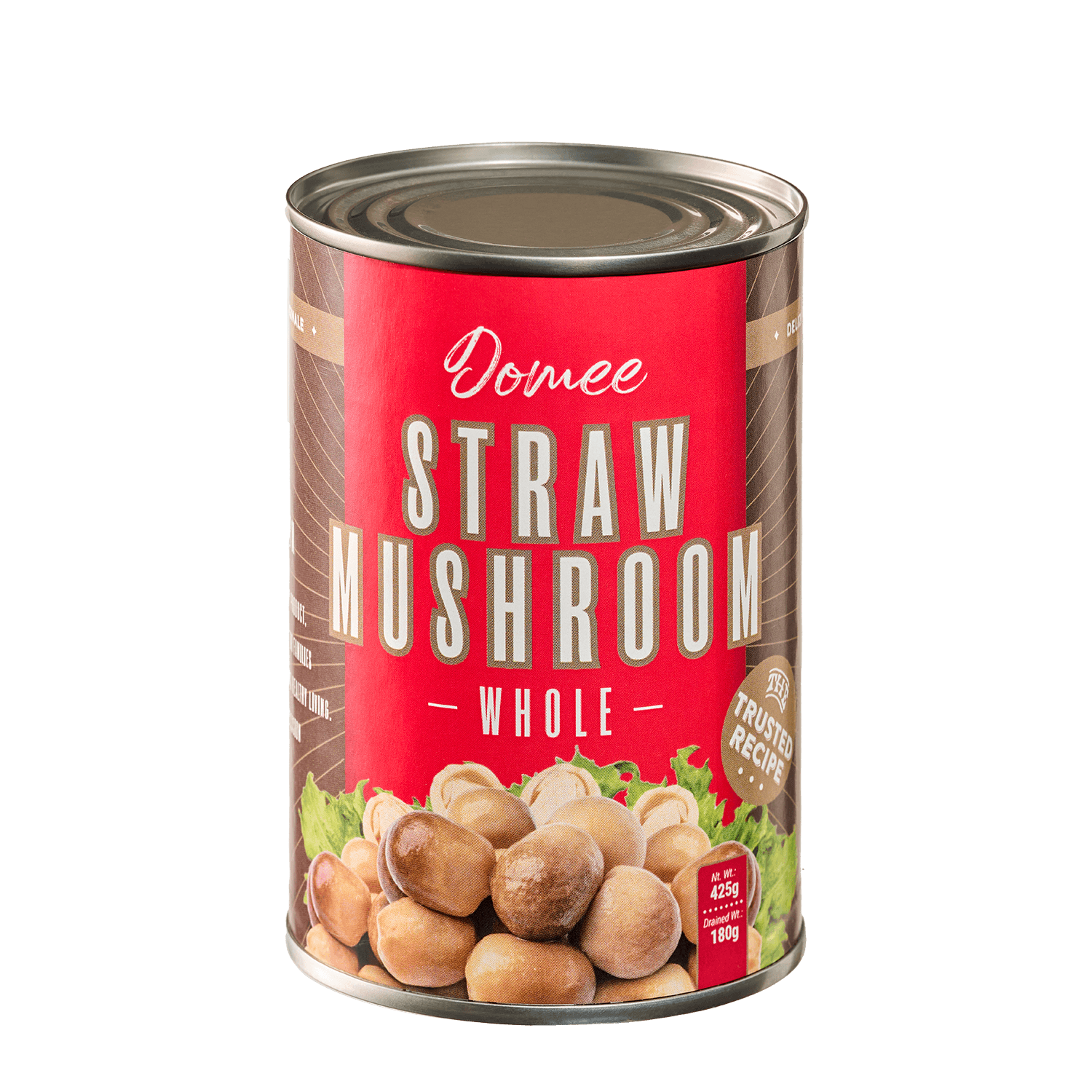 Canned Straw Mushrooms Domee packaging
