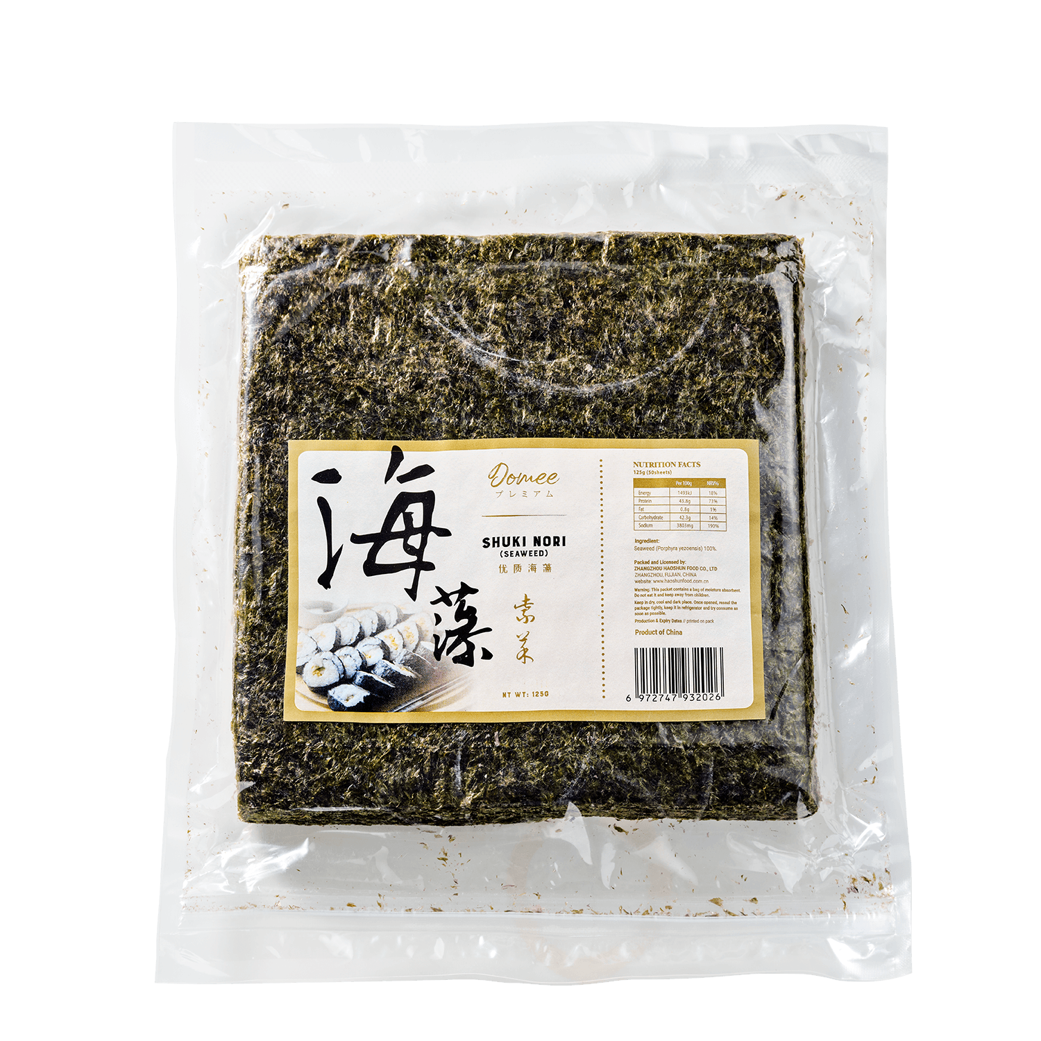 Sushi Nori Domee packaging