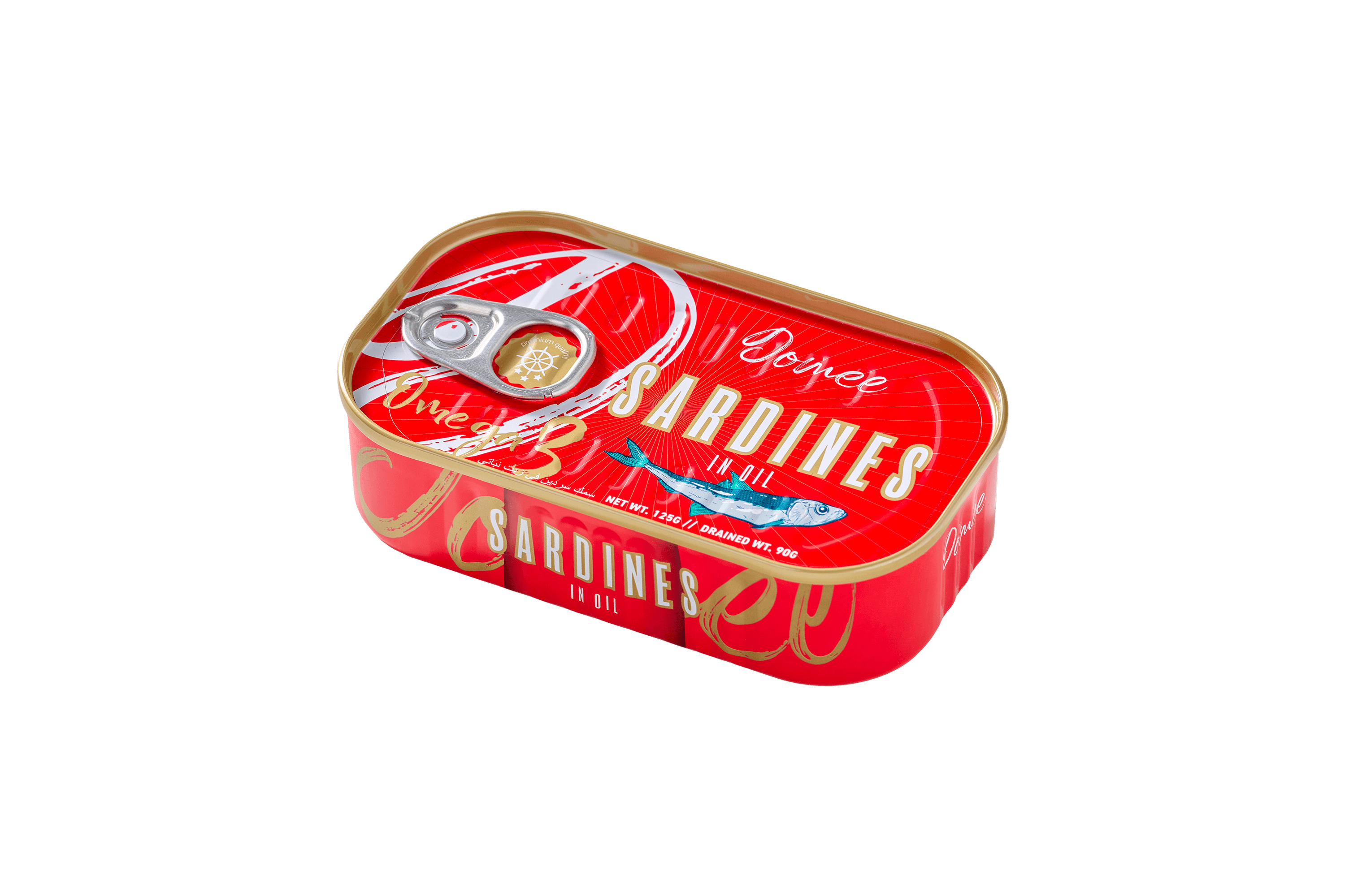 Canned Sardines in Oil Domee packaging